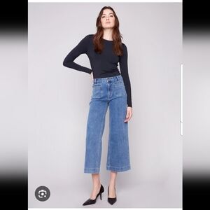 Charlie B Patch Pocket Crop Stylish Jean's 14